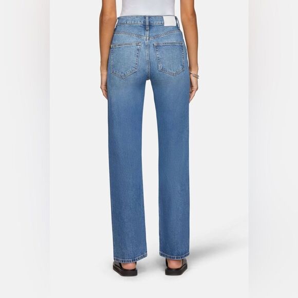 NWT EB Denim High Rise Straight Leg Jeans in Light Wash - Picture 5 of 10